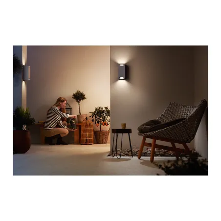 Applique extérieur Philips gris alu ip44 culot 2xgu10