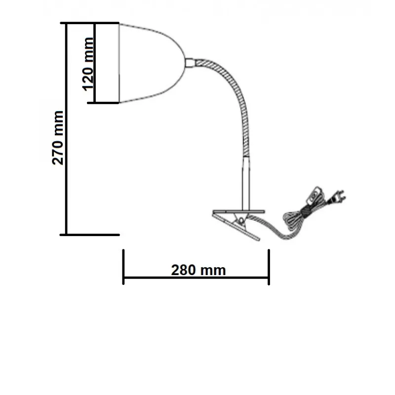 Lampe a pince de table bureau enfant vert-blanc-noir ampoule led E14