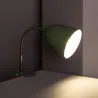 Lampe a pince de table bureau enfant vert-blanc-noir ampoule led E14