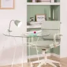 Lampe a pince de table bureau enfant vert-blanc-noir ampoule led E14