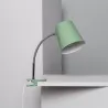 Lampe a pince de table bureau enfant ampoule led E27-blanc-bleu-orange-vert