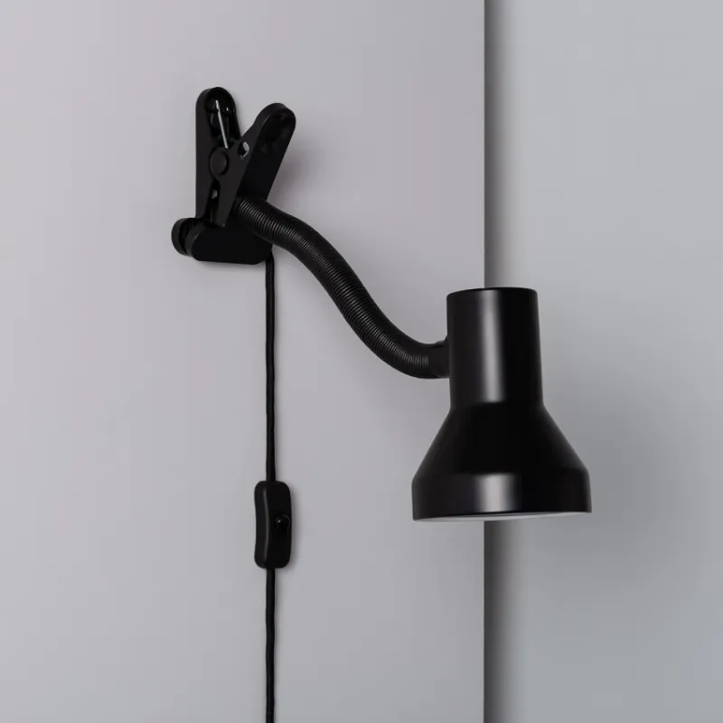 Lampe a pince noire de table bureau enfant ampoule led E27