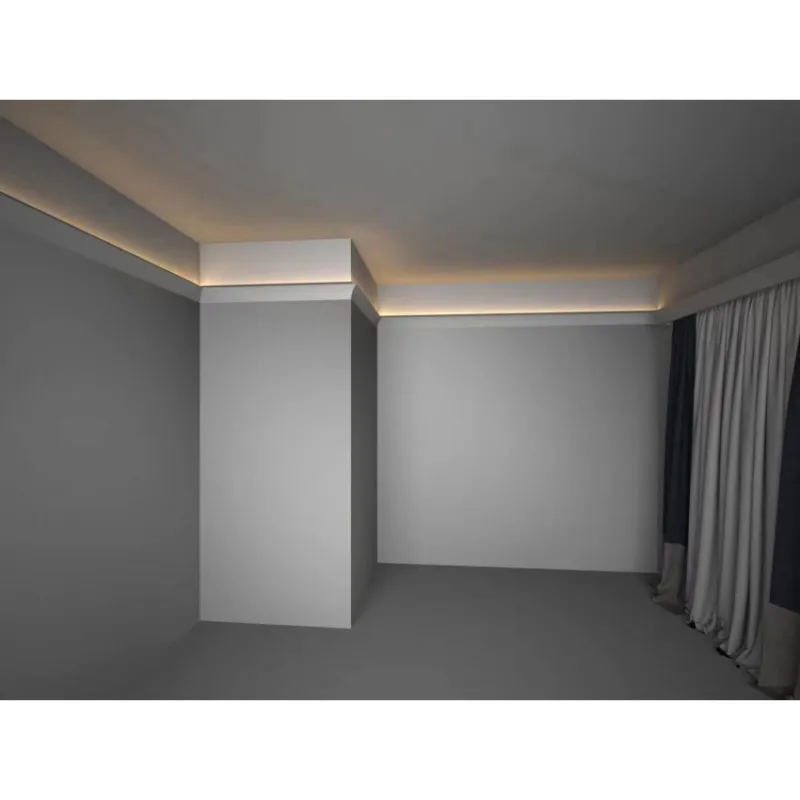 Profil aluminium 1m corniche cornière ruban led éclairage indirect Bandeau lumineux