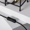 Lampe sur pied table aluminium noir culot e27
