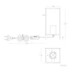 Lampe sur pied table aluminium noir culot e27