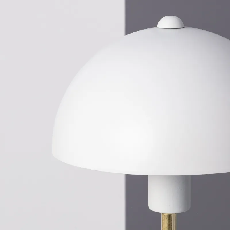 Lampe sur pied abat-jour blanc culot e27 pied doré