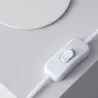 Lampe sur pied abat-jour blanc culot e27 pied doré