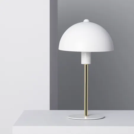 Lampe sur pied abat-jour blanc culot e27 pied doré