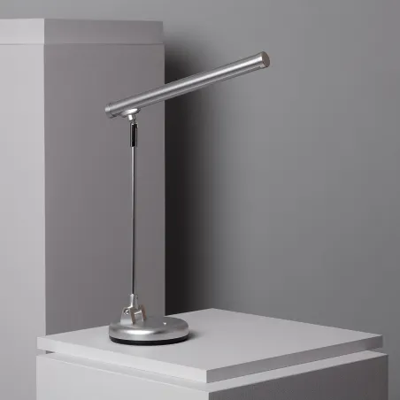 Lampe a poser grise led de bureau de travail secteur ou piles