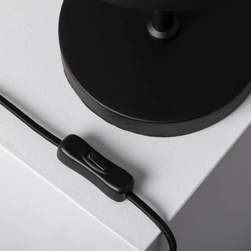 Lampe a poser de table métal noir culot e27