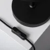 Lampe a poser de table métal noir culot e27