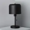 Lampe a poser de table métal noir culot e27