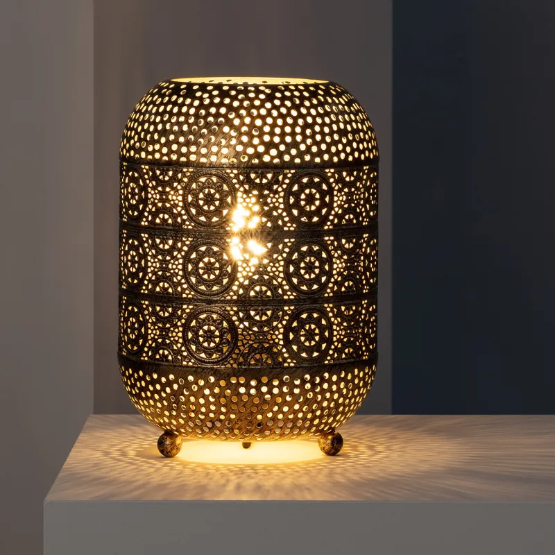Lampe a poser lanterne style marocain culot e27