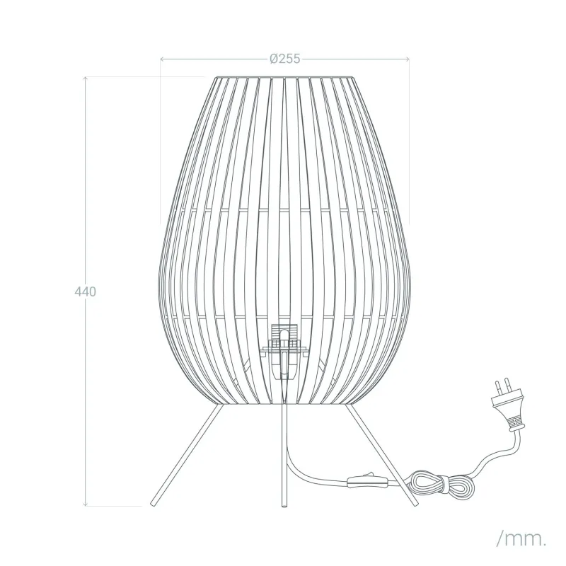 lampe de table bambou culot e27 style cage