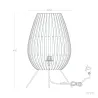 lampe de table bambou culot e27 style cage