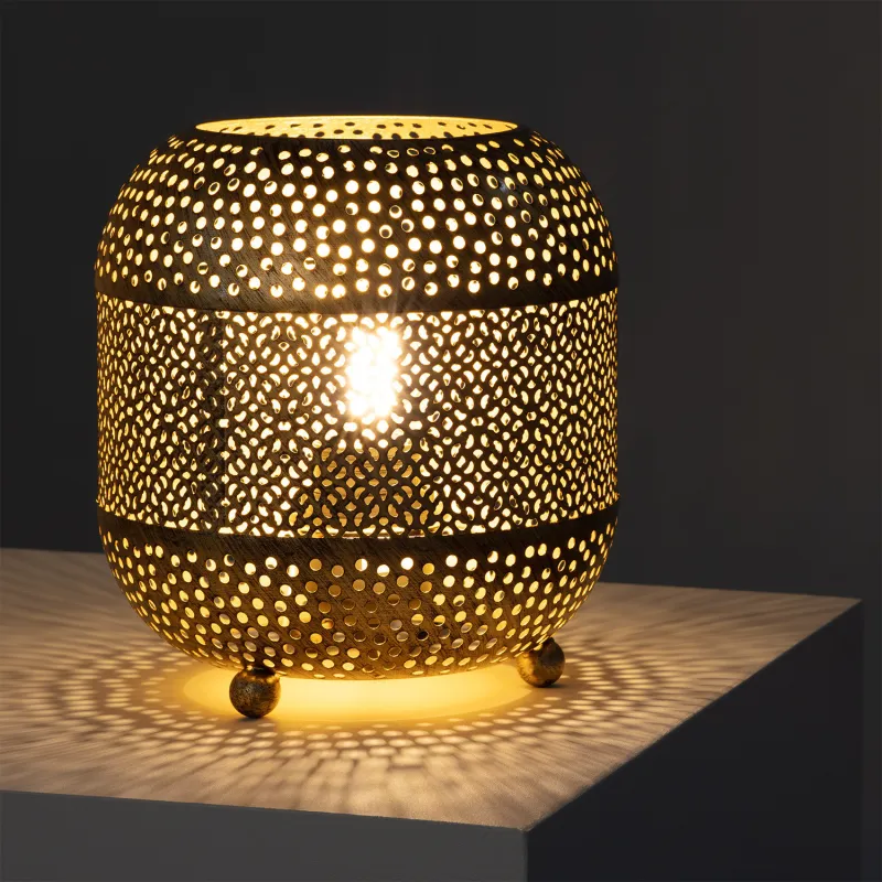 Lampe a poser lanterne style marocain culot e27