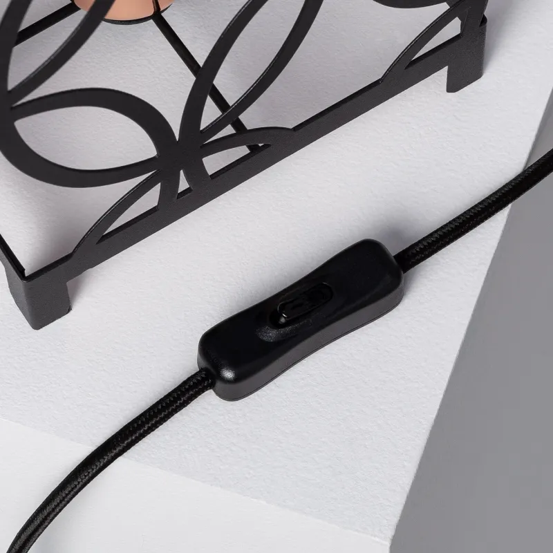 Lampe sur pied table aluminium noir culot e27