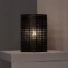 Lampe de table noire culot e27 style cylindre