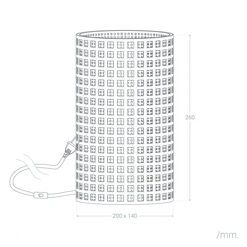 Lampe de table noire culot e27 style cylindre