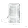 Lampe de table noire culot e27 style cylindre