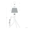 lampe sur pied abat-jour tressé culot e27 pied bois