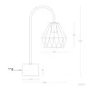 Lampe de table culot E27 style retro CUIVRE