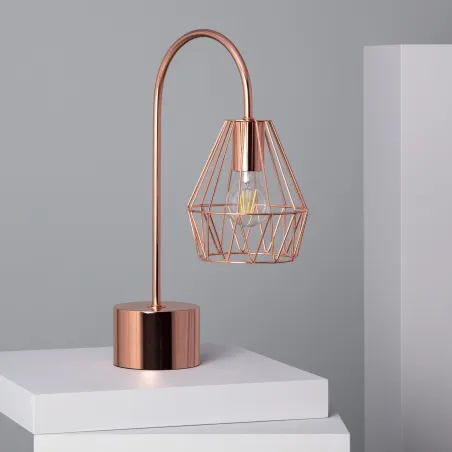 Lampe de table culot E27 style retro CUIVRE