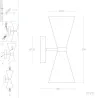 applique-murale-double-cones-blanc-culot-e27