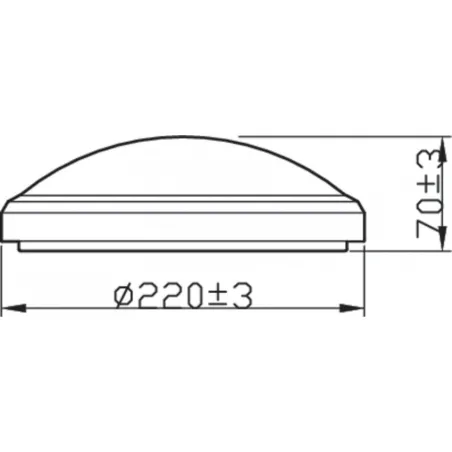 Applique plafonnier Philips ip44 led 6w rond 22cm