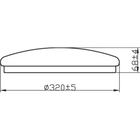 Applique plafonnier Philips ip44 led 17w rond 32cm