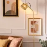 Lampadaire lampe sur pied doré aluminium couleur noir culot e27