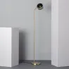 Lampadaire lampe sur pied doré aluminium couleur noir culot e27