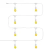 Guirlande blanche guinguette fêtes foraine 5.5m-ip65 + 8 ampoules led 3w couleurs