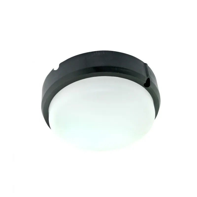 Hublot applique plafonnier ip65-25w extérieur rond noir