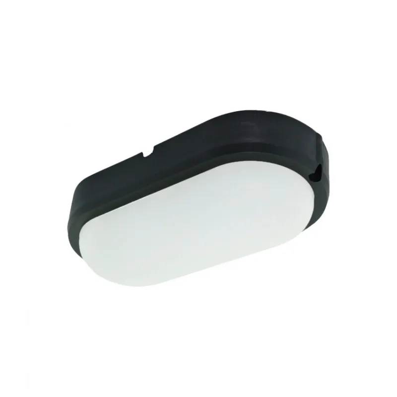 Hublot applique plafonnier ip65-15w extérieur ovale noir