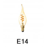 Catégorie Ampoule filament LED E14 - Xiled : ampoule FLAMME COUP DE VENT FILAMENT LED 2W E14 GIRARD SUDRON , AMPOULE LED fila...